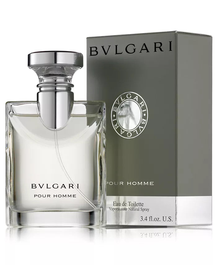 Bvlgari Pour Homme perfume bottle - clean and elegant citrus scent.
