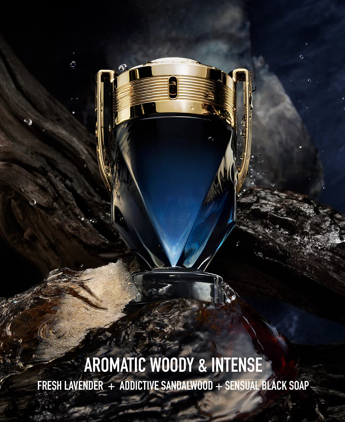 Paco Rabanne Invictus Parfum 2024 – powerful aromatic woody watery fragrance for men.
