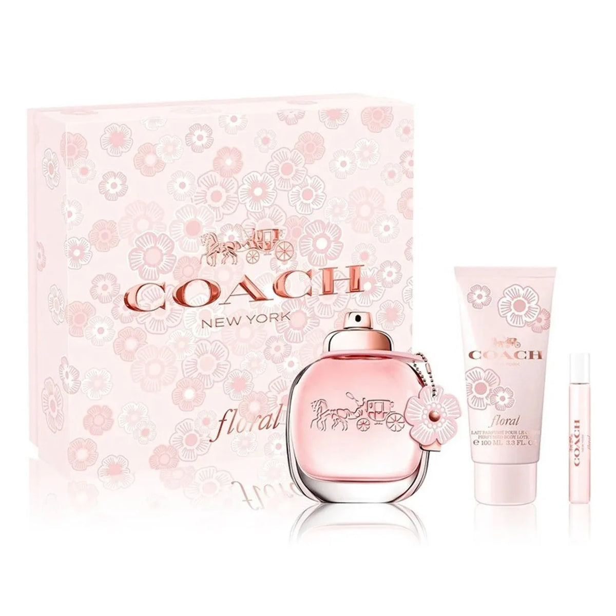 Coach Eau de Parfum bottle in clear glass
