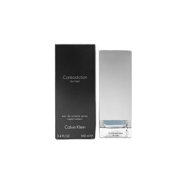 Calvin Klein Contradiction Eau de Toilette spray for men with crisp, woody aroma.
