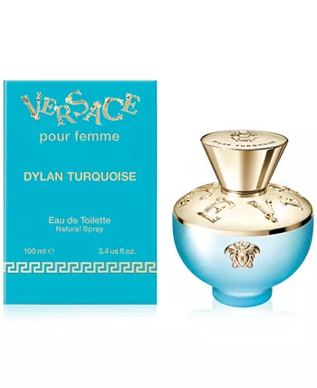 Dylan Turquoise fragrance with fresh aquatic and floral notes, offering a clean, vibrant scent.
