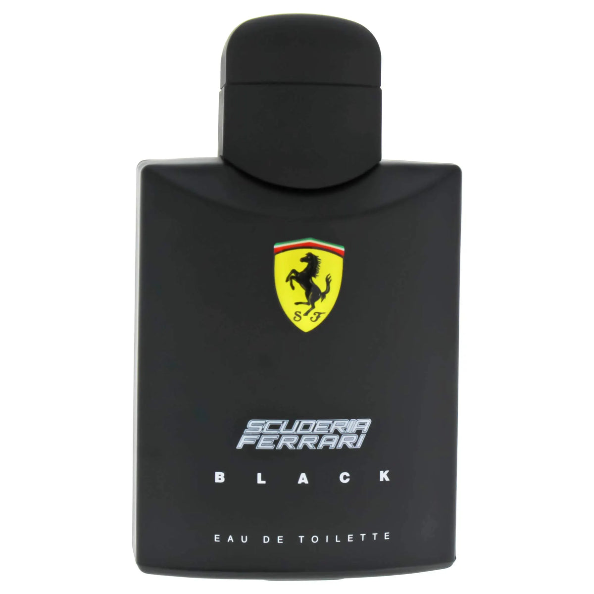 Ferrari Black - sleek perfume bottle with masculine spicy scent.
