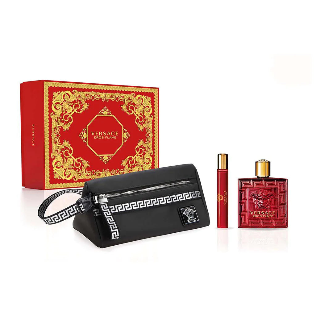 Versace, 3 pcs, Eros Flame Eau de Parfum Spray Bag Gift Set