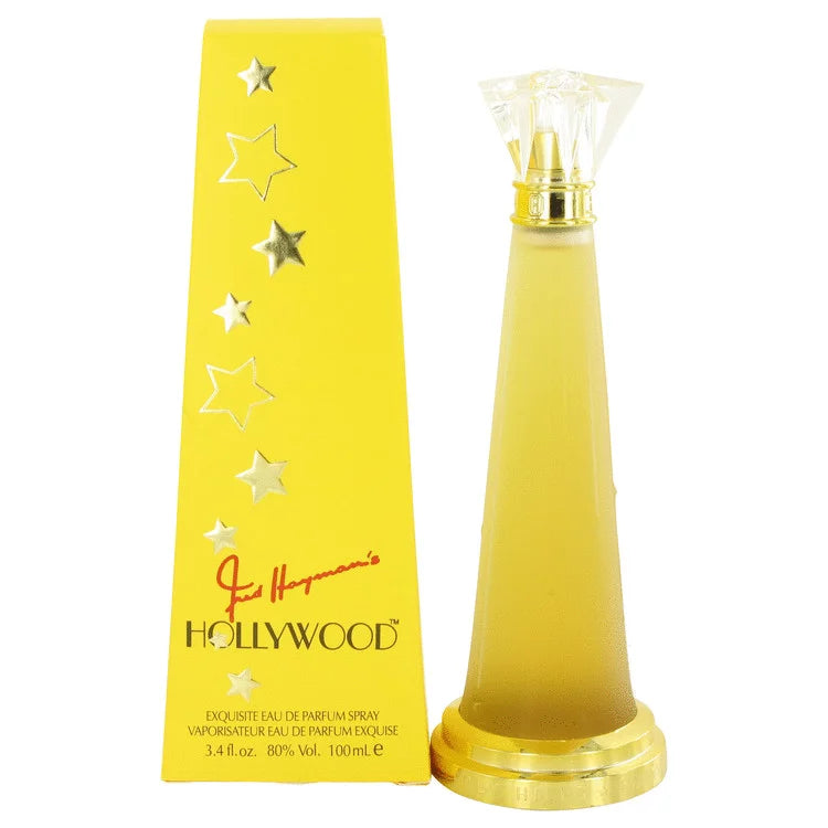 Hollywood fragrance bottle – Glamorous scent with lush florals and warm sensual undertones.

