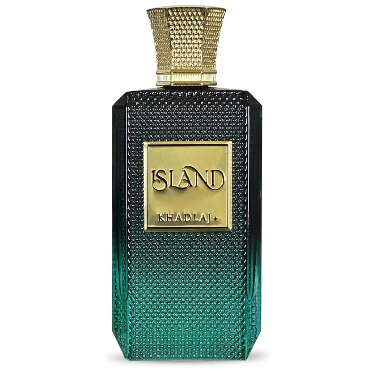 Khadlaj Island Extrait de Parfum – unisex tropical scent with pineapple, coconut, amber, and sandalwood.
