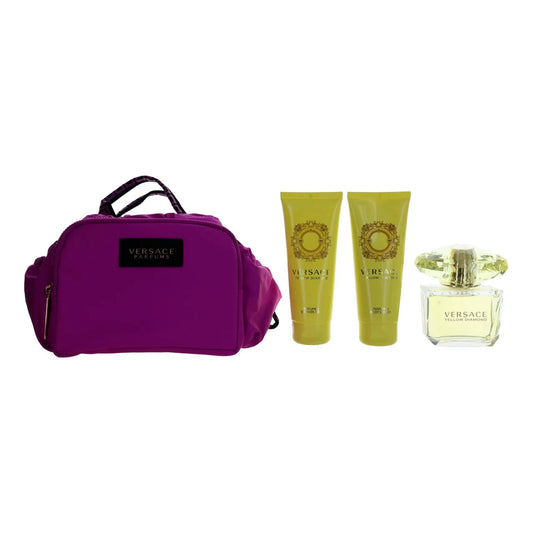 Versace, 4 pcs, Yellow Diamond EDT Spray Bag Gift Set