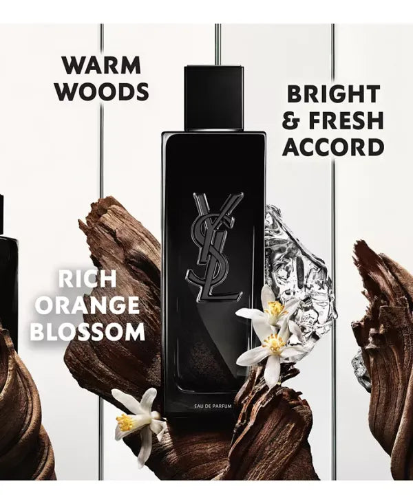 Yves Saint Laurent MYSLF Eau de Parfum – Woody floral fragrance with bergamot, patchouli, and orange blossom.

