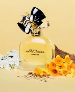 Marc Jacobs Perfect Intense Eau de Parfum with unique decorative bottle cap.
