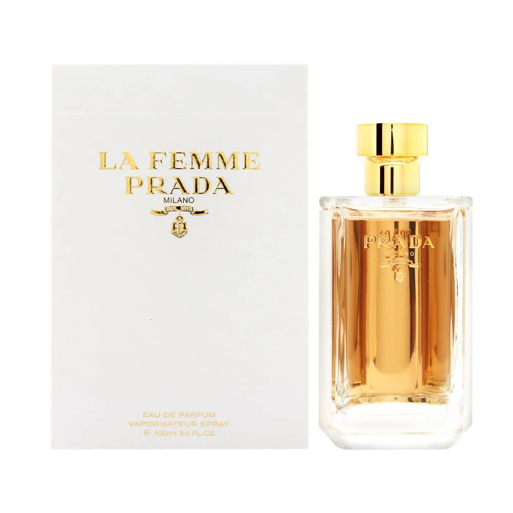 Prada La Femme – elegant floral women’s perfume with frangipani, tuberose, and vanilla
