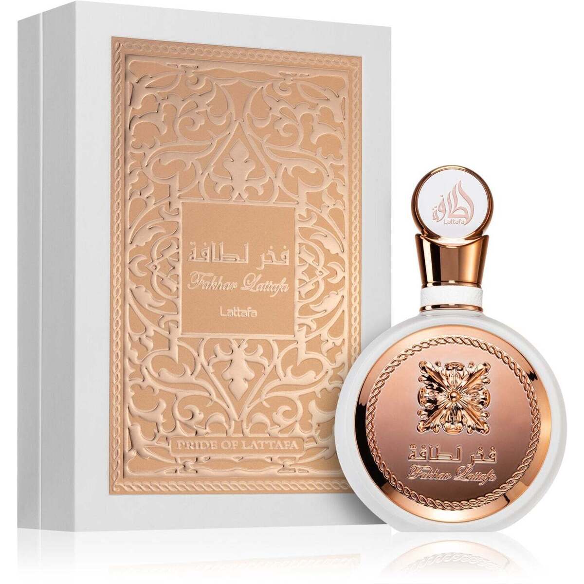 Lattafa Fakhar EDP for women – warm floral with fruits, tuberose, vanilla, musk, and sandalwood notes.
