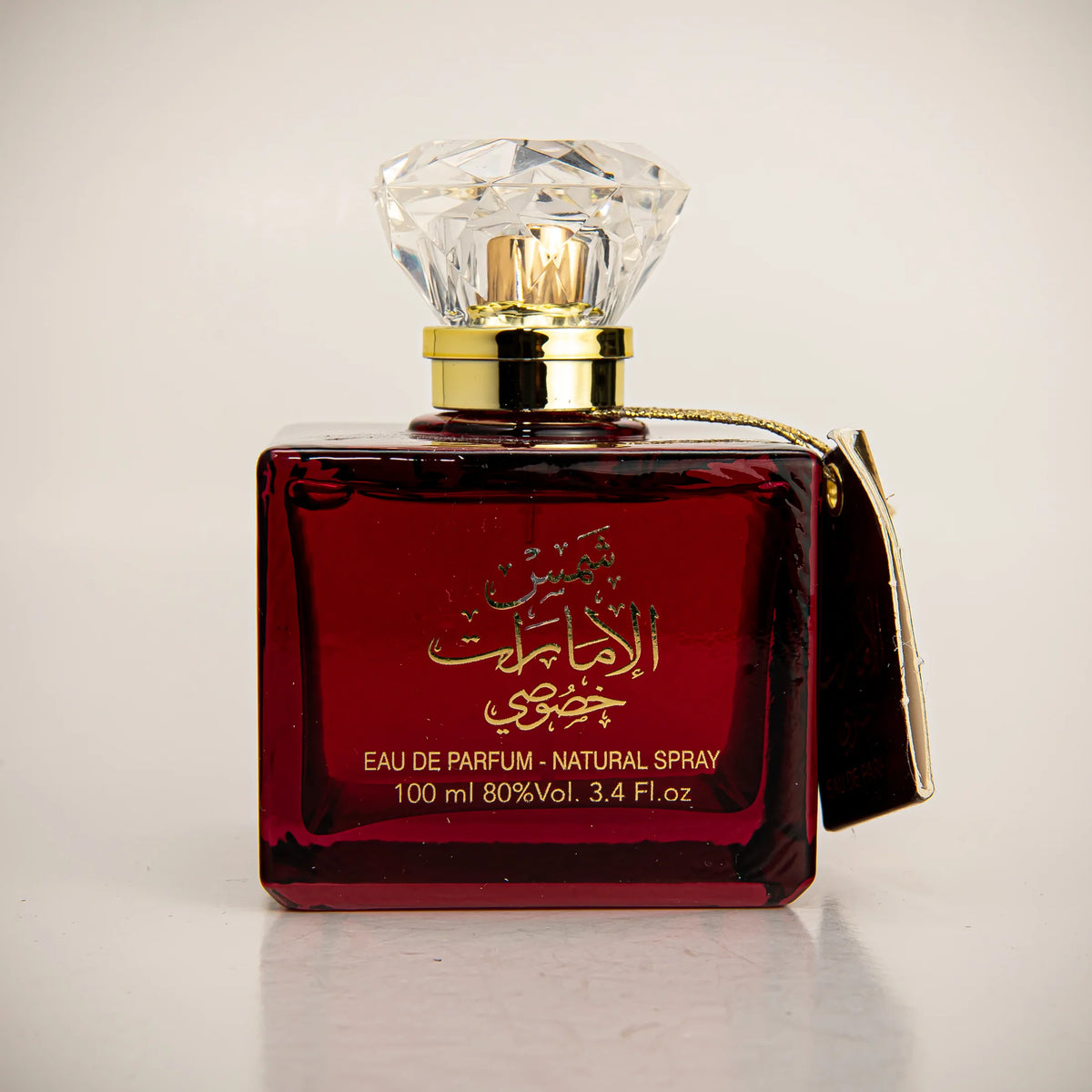 Shams perfume bottle – warm oriental fragrance with oud and rose notes.
