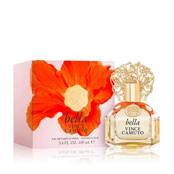 Vince Camuto Bella EDP — floral gourmand scent with luscious vanilla base.
