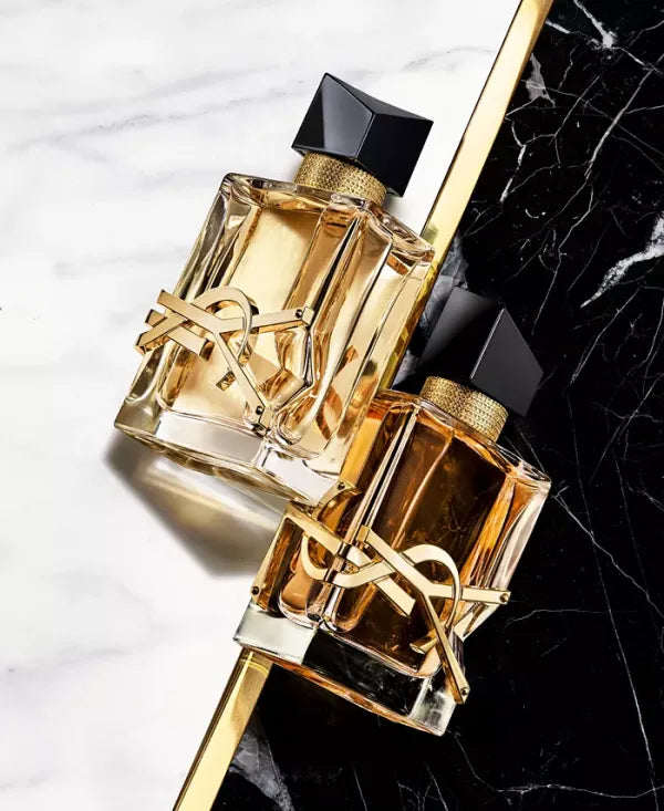 YSL Libre Eau de Parfum edgy gold accent design
