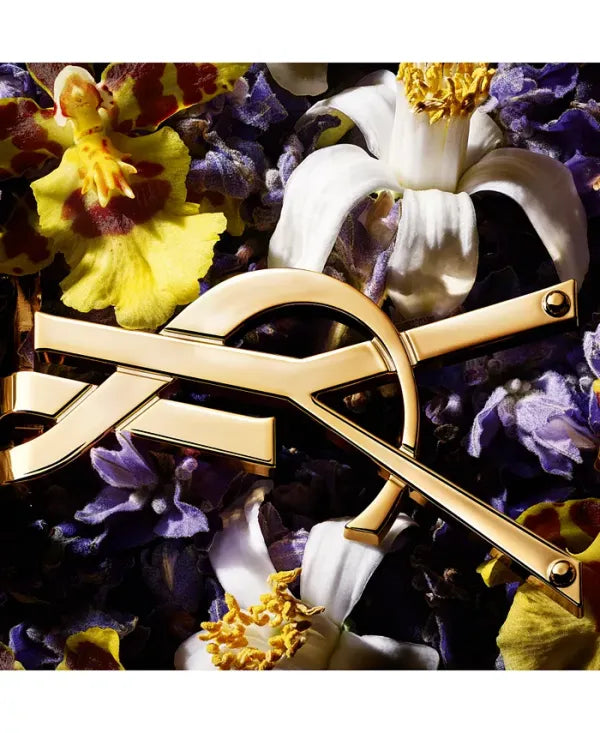 YSL perfume bottle – sophisticated floral-woody blend in elegant design.
